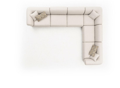 Corner sofa L-shape Beige Corner suite Furniture Textile Style 405x315 Couch Sofa